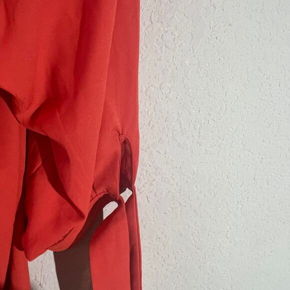 Frank Lyman Design Off The Shoulders Blouse Women's Size 12 Red 3/4 Sleeve Top - Picture 4 of 7